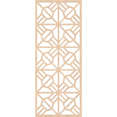 Image of 13 3 /8 inchW x 34 3 /8 inchH x 1 /4 inchT Auburn Decorative Fretwork Wood Wall Panels, Red Oak