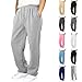 Track Pants for Men Loose Lounge Work Oversized Joggers Sweatpants Casual Light Weight Straight Leg Fashion Comfy Gym Drawstring Elastic with Belt Sweat Pants Wide Leg Sport Breath Trendy