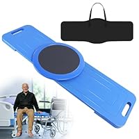LOSCHEN 90cm Transferbrett mit 360° verschiebbarer Drehscheibe, Transfer board für Senioren den Transfer vom Rollstuhl zum Bett, zur Toilette, zur Badewanne, zum Auto (blau)