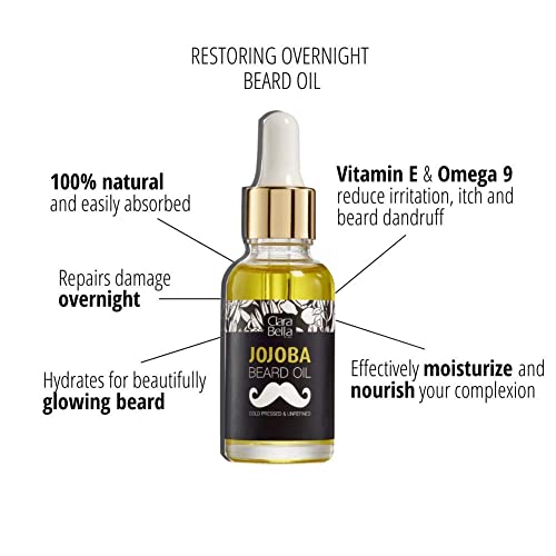 3 Count Of Jojoba Beard Oil For Men I 100% Pure Organic Beard Oil I Unscented Beard Oil I Soothing Beard Oil I Mustache Oil I Men's Beard Oil Soften Coarse Hair, 1Fl Oz Each (30Ml) (Jojoba Trio) #TOP5