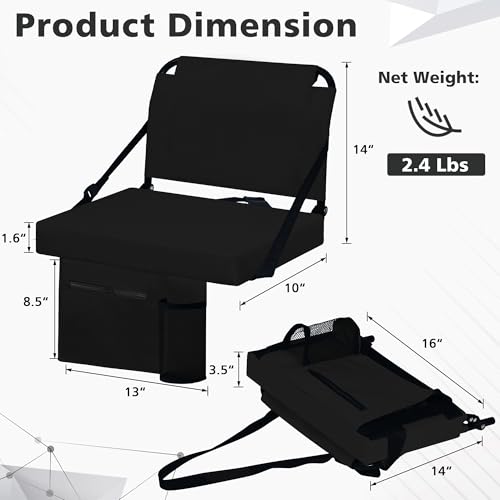 image for Besunbar Stadium Seats for Bleachers with Back Support Bleacher Seat S
