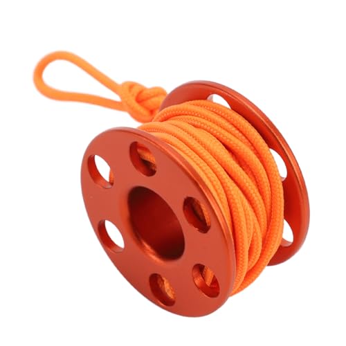 Carretel de dedo de mergulho de liga de alumínio que brilha no escuro mini carretel para atividades