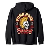 FUNNY PUNK ROCK OLD SCHOOL PIZZA 70s PUNK ROCK 80s PUNK ROCK Zip Hoodie