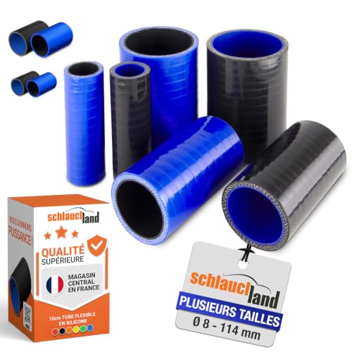 10cm DURITE EN SILICONE COUPLEUR Ø 102mm droit BLEU 200°C Adaptateur