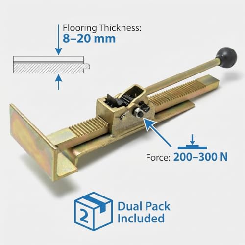 QWORK Flooring Jack, 2 Pack Professional Hardwood Flooring Jack and Positioning Tool for Straighten and Installing Hardwood Floors, Easy Ratcheting Mechanism by QWORK - Image 2