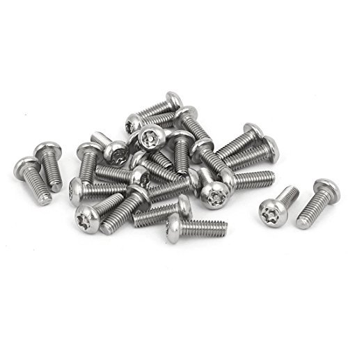 DealMux M4 x 12 mm acero inoxidable 304 Torx de seguridad de cabeza plana tornillos de máquina 25PCS