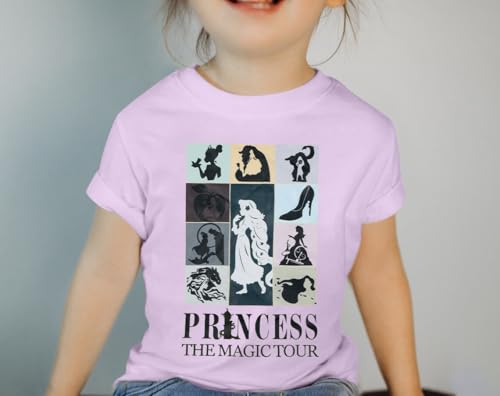 Image of Princess Shirts Toddler Girl Magic Kingdom Kid Shirt Girls Trip Tee Holiday Magical Castle Vacation Short Sleeve Tops