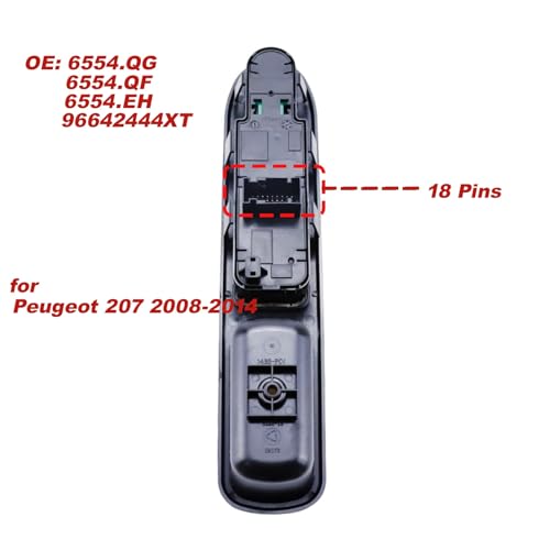 Interrupteur commande vitre bloquée Peugeot 207 comodo phares 96642444XT - 7