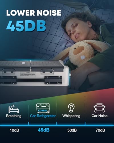 image for Kohree 12 Volt Car Refrigerator, 42 Quart (40L) Dual Zone Car Fridge, 