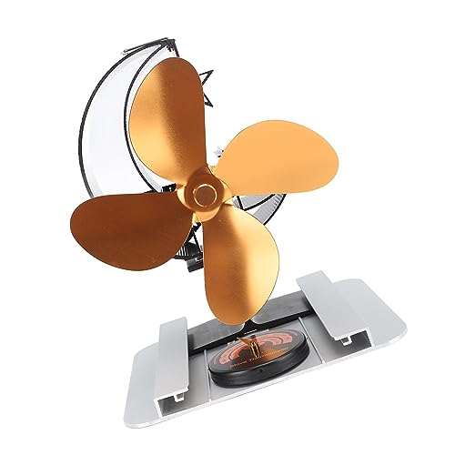 Ventilador de Fogão Movido a Calor, Ventilador de Fogão a Lenha Ecológico para Pesca No Gelo (Ouro)
