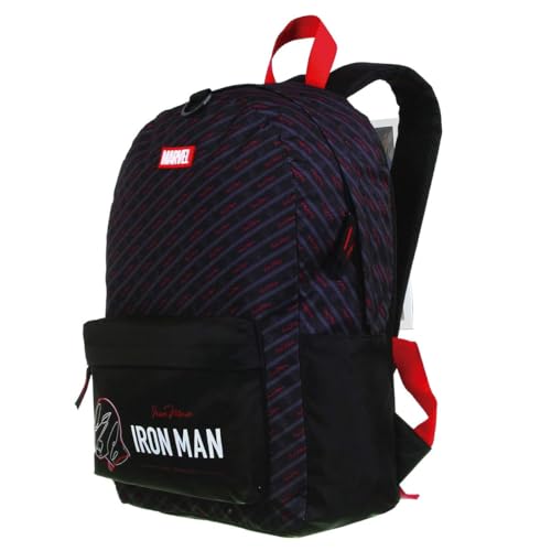 Mochila Escolar Geek Iron Man Com Caderno Estojo E Fone de Ouvido
