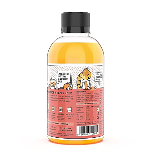 Image of Tipsy Tiger Whiskey Sour, Whiskey Cocktail Mixer, Makes 2 Drinks, Less Than 3% added Sugar, 250ml (Pack of 1 bottles) Fuss Free- Just add Ice and Alcohol