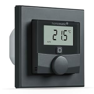 Homematic IP Wandthermostat mit Schaltausgang für Markenschalter, anthrazit