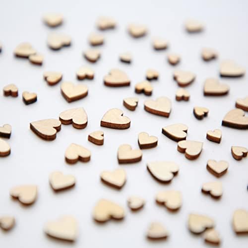 RusticW 200 Pieces 2mm Plywood Small Wooden Hearts for Crafting. Rustic Wedding Decorations. Wedding Table Confetti. Embellishments for Crafting. Wedding Table Decorations Wedding Decor & Centrepieces