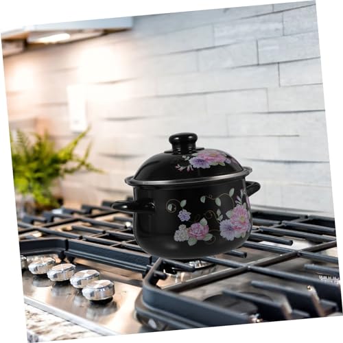UTHCLO Panela de sopa, fogão a gás, panela de molho, caçarola, panela de cozinha, caldo, tigela de s