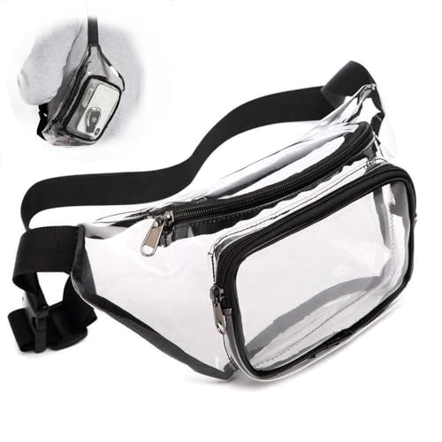Riñonera Transparente,Riñoneras Transparentes de PVC Riñoneras Deportivas Riñoneras de Viaje Ajustable a la Moda para Viajes, Playa, Eventos