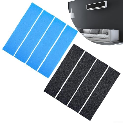 Paquete de 8 filtros de repuesto para MAC 2330FT E y 3000FT E para Mitsubishi MSZ FH06NA FH15NA FS06NA FS15NA para mini splits con mezcla de carbono