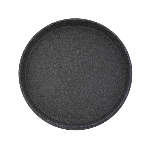 The HC Companies 32.5 Inch Terrazzo Round Plant Saucer, Lightweight UV-Resistant Plastic Outdoor & Indoor Flower Pot Tray, 1-Pack Plant Pot Trays for Garden & Home Decor, Black Granite by The HC Companies - Used condition - US$73.72
