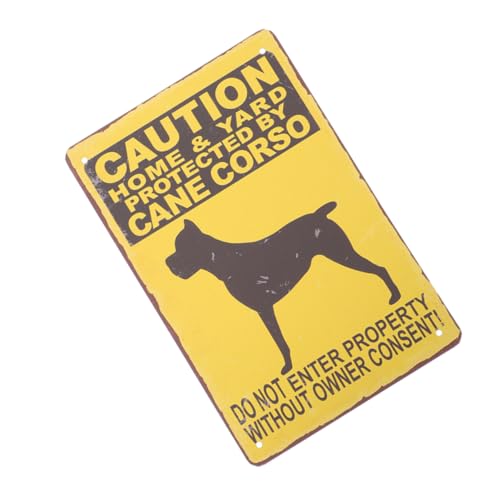GLEAVI Cartel De Advertencia De Perro Para Jardín Placa Decorativa De Vintage Señal De No Entrar Sin Permiso Fácil Instalación Interiores y Exteriores Decoración Para Patio y Oficina