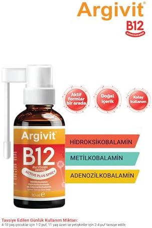 Argivit Active Plus B12 Vitamin Sprey 30 ml 3'lü Paket - Görsel 4