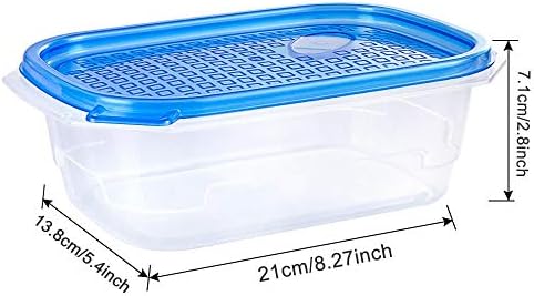 MyChoice Snap-On Airtight Lid 1000ml Food Storage Container 10 Pack - Leakproof Microwave Freezer Dishwasher Safe with Lid Vents