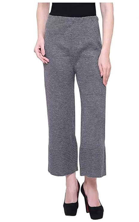 Women's Warm Fleece Woolen Regular fit Palazzo| Plazo Pants for Winter Free Size 26 to 36 Inch's.-picture-32