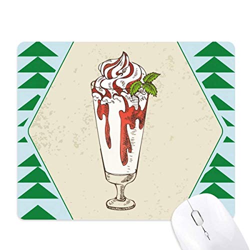 Tapis de souris green pine tree de haute qualité en caoutchouc imprimé feuilles rouge