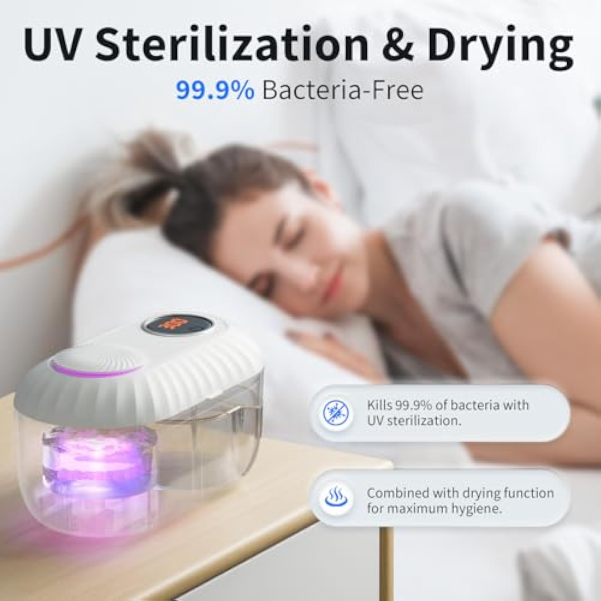 Ultrasonic Retainer Cleaner with Pumping and Air-Drying Functions