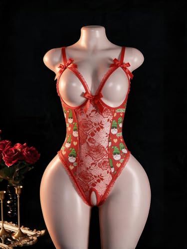 Image of Avidlove Women One Piece Lingerie Sexy Lace Babydoll Mini Bodysuit