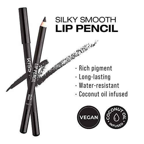 Image of Kiss New York Professional Slim Long-Wear Lip Liner Pencil, Matte Finish