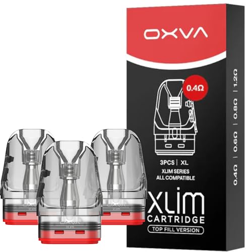 Oxva Xlim Pod V3 (0.4 XL) - Compatible with Oxva Xlim Pro 3 Xlim Pro 2 - Xlim Go 2 - Works With Oxva Xlim Vape Kits EXCEPT Xlim C Kit - No Nicotine - New Upgraded Xlim V3 Top Fill Vape Pods