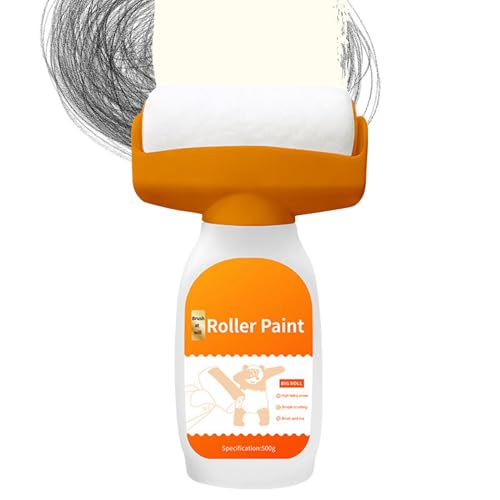 Wall Paint Touch-Up White, Painter's Roller - Quick-Drying Roller Brush for Wall Repairs, Wall Repair Roller Paint for Graffiti Scratches, Stains, Cracks, Wall Scratches