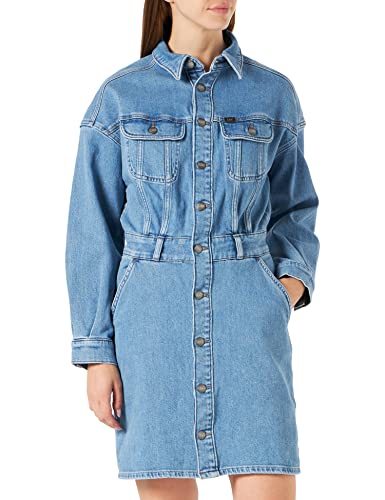 Lee Button Down Dress Vestir, Day Use, Large para Mujer