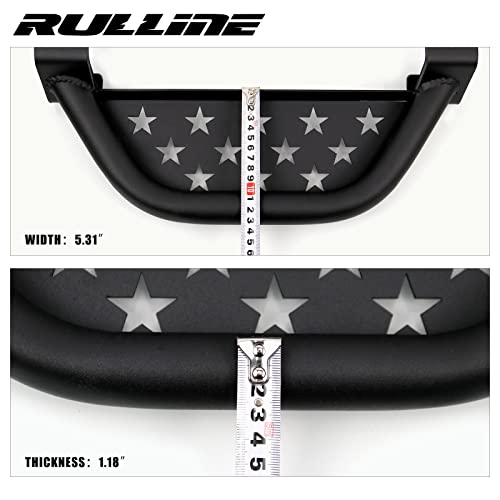 Rulline Side Steps Add On Compatible With Bronco 2021+ Sits 2" Below Top Of Oem Rock Rail #TOP1