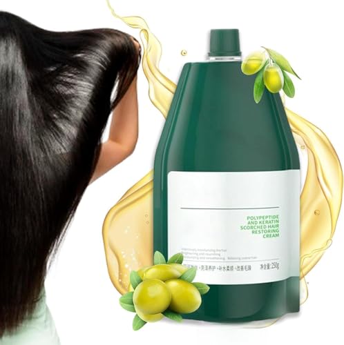 Polypeptide Keratin Hydrating Smoothing Hair Damage Repair Cream, Hair Restoring Cream, Keratin Hair Mask, Hair Mask Deep Conditioner, Dry Damaged Hair Repair Cream, Lasting Shine (1 Pcs)