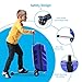 muhub Scooter Suitcase 3-D Hardshell Ride Scooter Luggage for Kids Age 7-15, Cute Lightweight Kids Luggage with Wheels, Girls&Boys Multifunctional Ride On Travel Trolley Scooter Combo-Blue