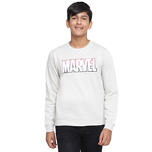 Image of Li'l Tomatoes Boys Marvel Fleece Sweatshirt | 100% Fleece Winter Pullover | Graphic Print Casual Wear | 7-16 Years