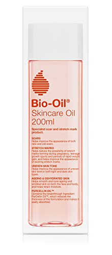 An image depicting Bio-Oil Skincare Oil - Improve the Appearance of Scars, Stretch Marks and Skin Tone - 1 x 200 ml