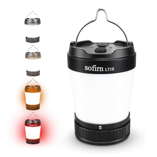 Sofirn LT1S Stufenlos Dimmen Campinglampe, 2700k-6500k Camping Licht Aufladbar USB-C, Sos Red Licht Modi, Bis Zu 500h Laufzeit, IPX8 Wasserdicht Zeltlampe FüR Camp, Wandern, Stromausfall