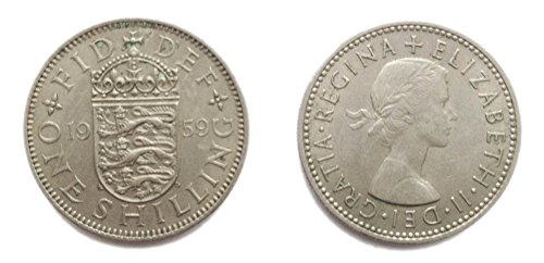 Monedas para coleccionistas - Circulated 1959 Inglés Shilling Coin / Gran Bretaña