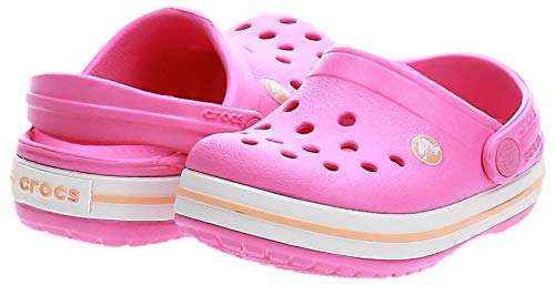 Sandália Crocs Crocband Kids Criança Unissex, Electric Rosa/cantaloupe, 34