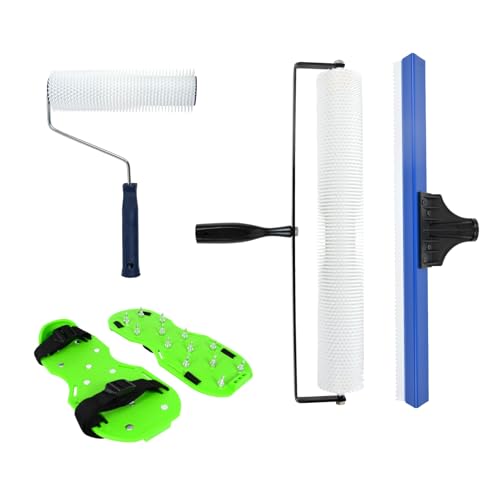 Self-Leveling Cement Tool Kit, Self Leveling Tools with Spike Roller