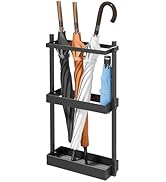 Kawaiita Umbrella Stand with Drying Stone, Steel Umbrella Holder Rack, Organizer for Entryway, Mu...