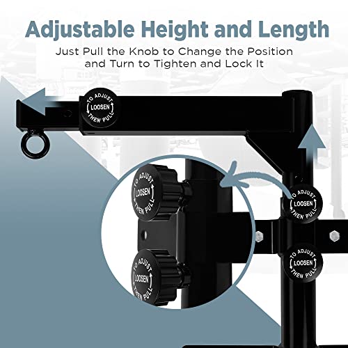Logest Wall Mount Adjustable Heavy Bag Hanger With Chain - Heavy Duty Steel Punching Bag Hanger Bracket - Supports Up To 300Lbs Rotates 360° Heavy Bag Mount Stand Use For Boxing Muay Thai Mma & More #TOP1