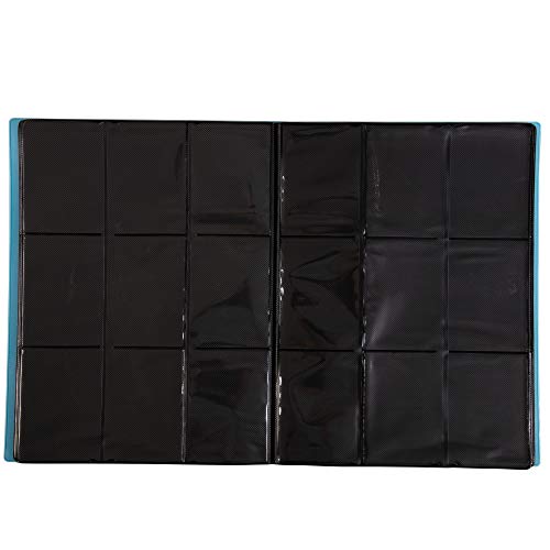 Monster Binder - 9 Pocket Trading Card Album - Holofoil Aqua Blue- Holds 360 Yugioh, Magic, And Pokemon Cards #TOP5
