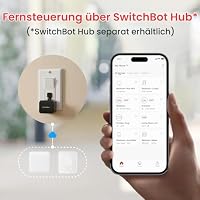 SwitchBot Smart Bluetooth Switch Toggle (Wiederaufladbar) - Fingerbot für Schalter, 1,0kgf, USB-C, App-Timer, fügen Sie Hub hinzu für Alexa, Siri & Matter, Schwarz – Ansicht 9