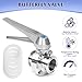 JMCOLMT 1.5 Inch Butterfly Valve 2 Pcs Tri Clamp Sanitary Stainless Steel 304 with Trigger Handle Tri Clamp Butterfly Valve