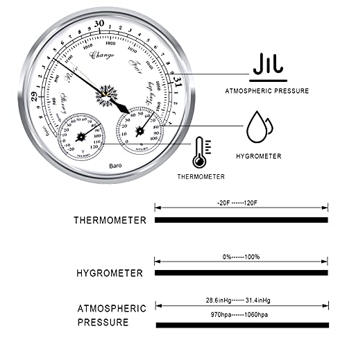 Aowutus AOWUTUS365 Outdoor Barometer Thermometer Hygrometer thumb #2