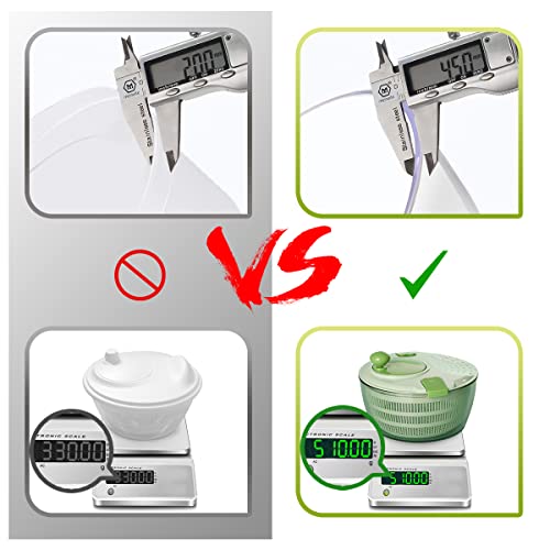 March 10Th Salad Spinner Large Lettuce Spinner Vegetable Dryer Green 4.2L, Vegetable Spinner Dryer Spinning Colander Vegetable Spinner Lettuce Dryer Spinner Easy To Clean Salad Spinners #TOP6