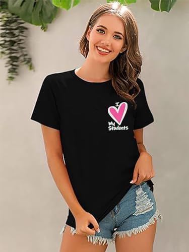 Teacher Tshirts Women Dear Student Behind Me Inspirational Teacher Shirt Teacher Appreciation Short Sleeve Tee Top - Image 4